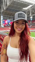 American Flag Trucker Hat  |  Gray-Black USA Tactical Snapback