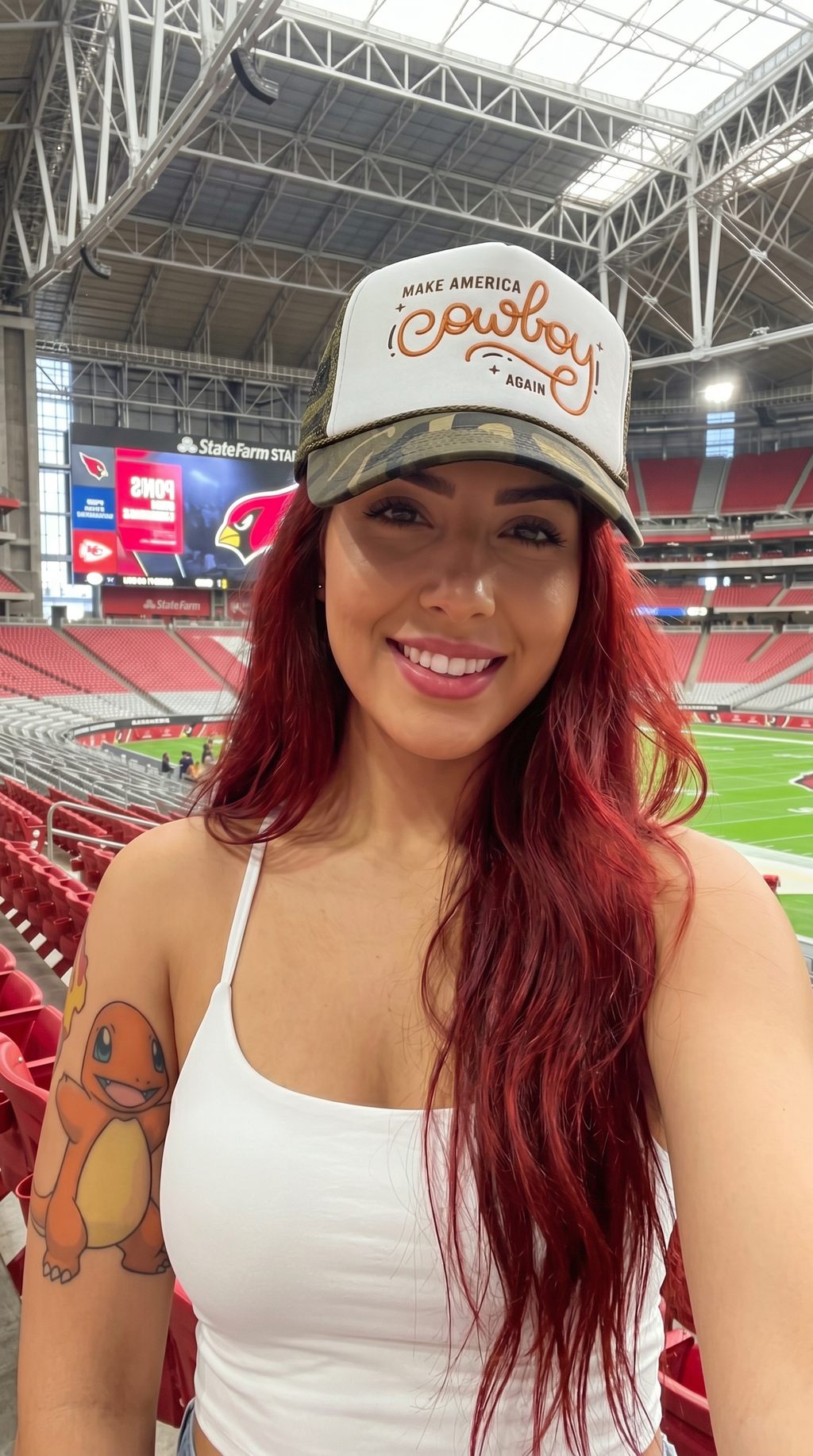 Make America Cowboy Again Camo Trucker Hat