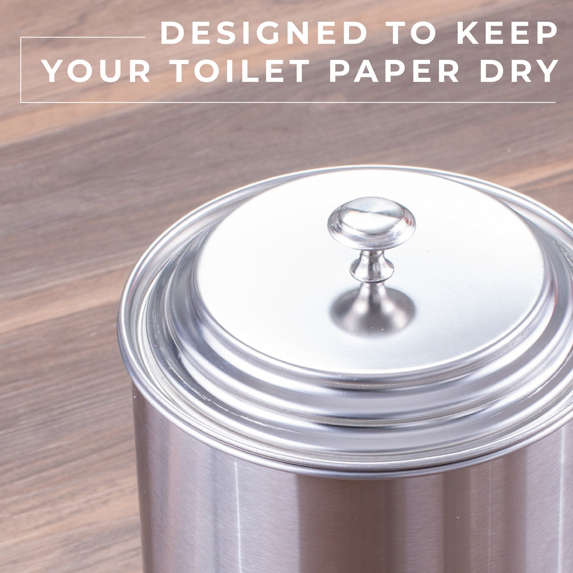 Freestanding Extra Large Toilet Paper Holder  (Stainless Steel Finish)