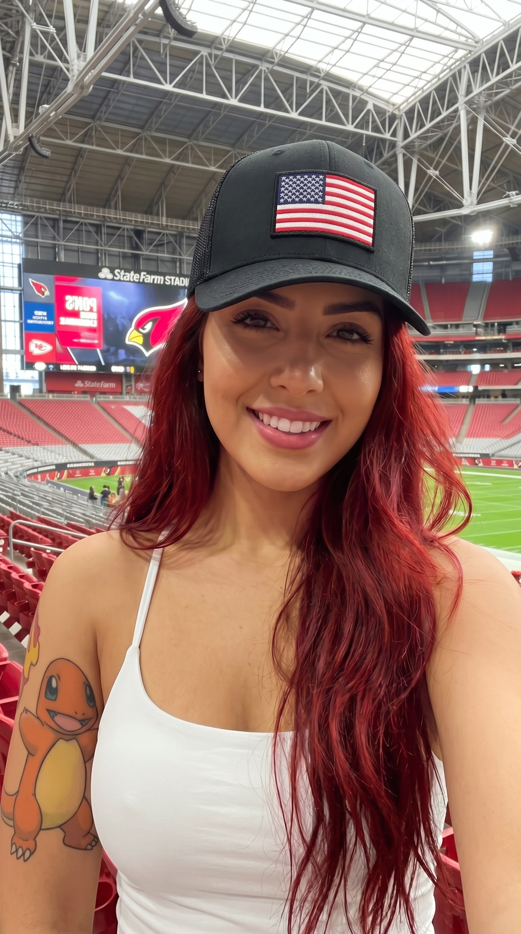 American Flag Trucker Hat  |  Black USA Snapback
