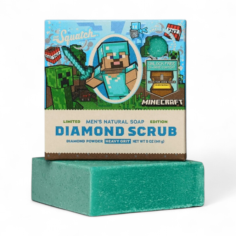 Dr. Squatch Limited Edition Minecraft Diamond Scrub Bar Soap